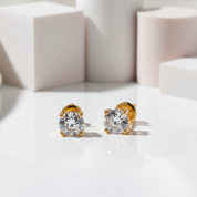 1.0 Ct D Color Diamond Stud Earrings-Black Diamonds New York