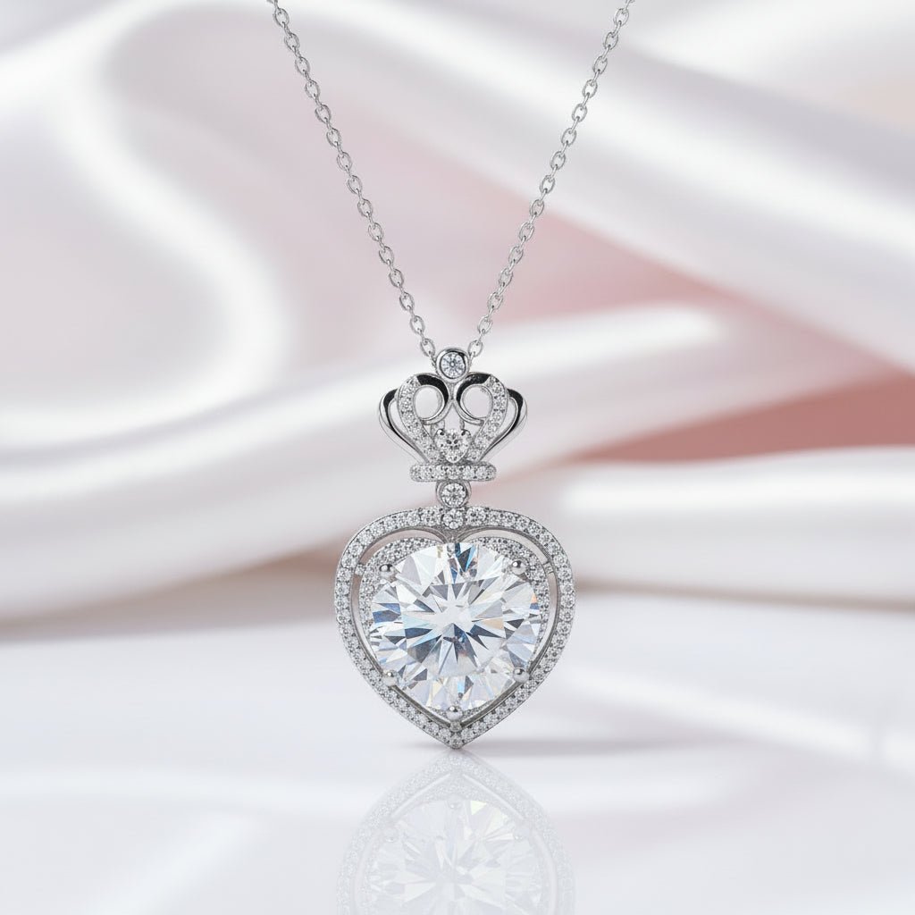 10 Ct Diamond Option Clavicle Crown Necklace-Black Diamonds New York