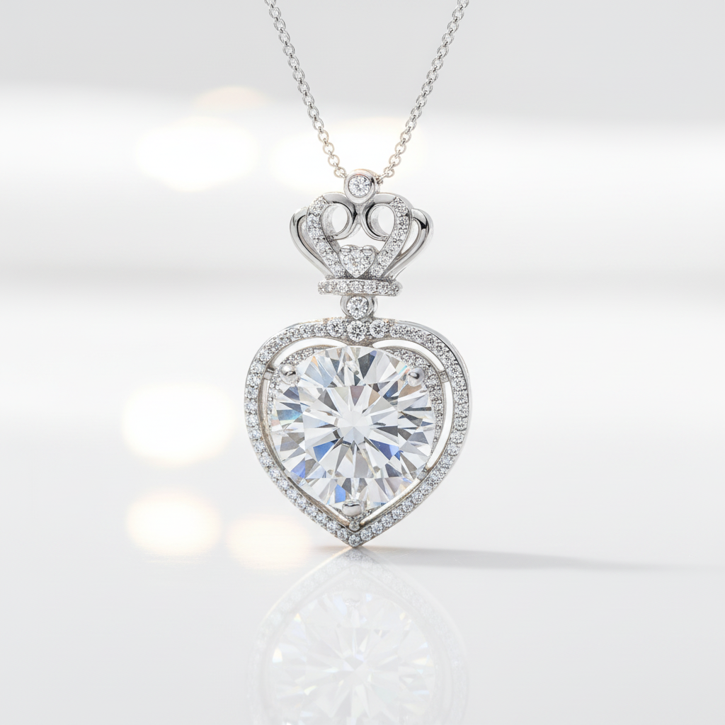 10 Ct Diamond Option Clavicle Crown Necklace-Black Diamonds New York