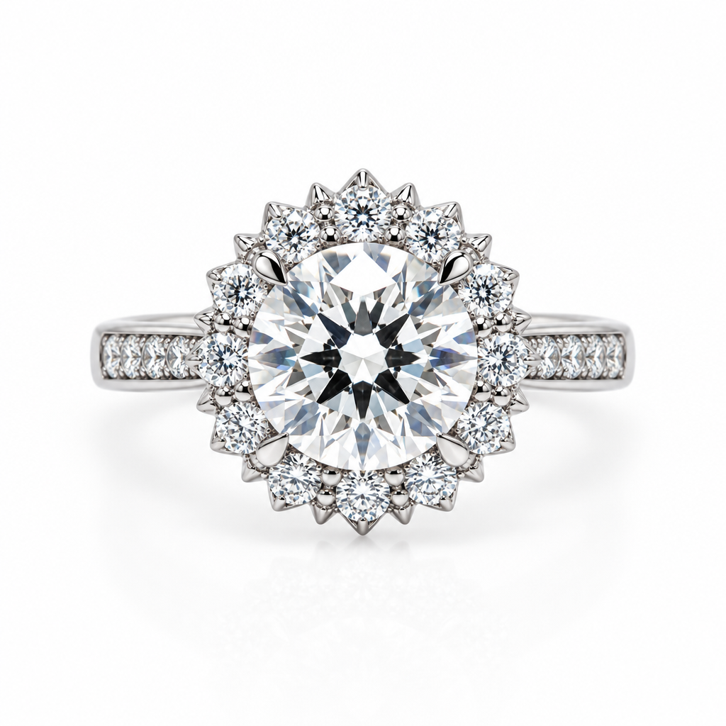 1.0 Ct Diamond Option Snowflake Engagement Ring-Black Diamonds New York