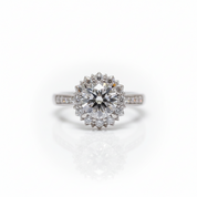 1.0 Ct Diamond Option Snowflake Engagement Ring-Black Diamonds New York