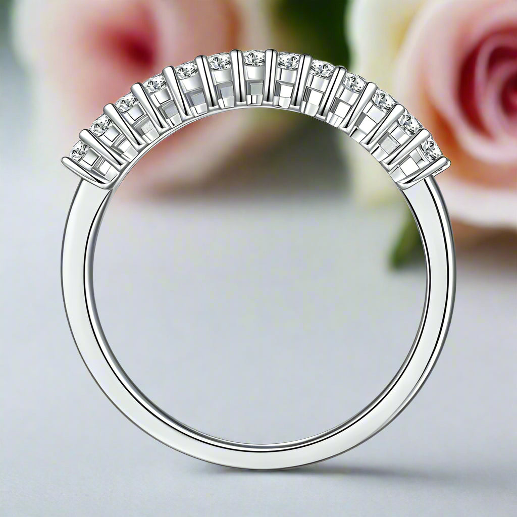 1.0 Ct Emerald Cut Diamond Wedding Band-Black Diamonds New York