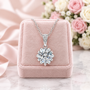 1.0 Ct Excellent Cut Diamond Option Snowflake Pendant Necklace-Black Diamonds New York