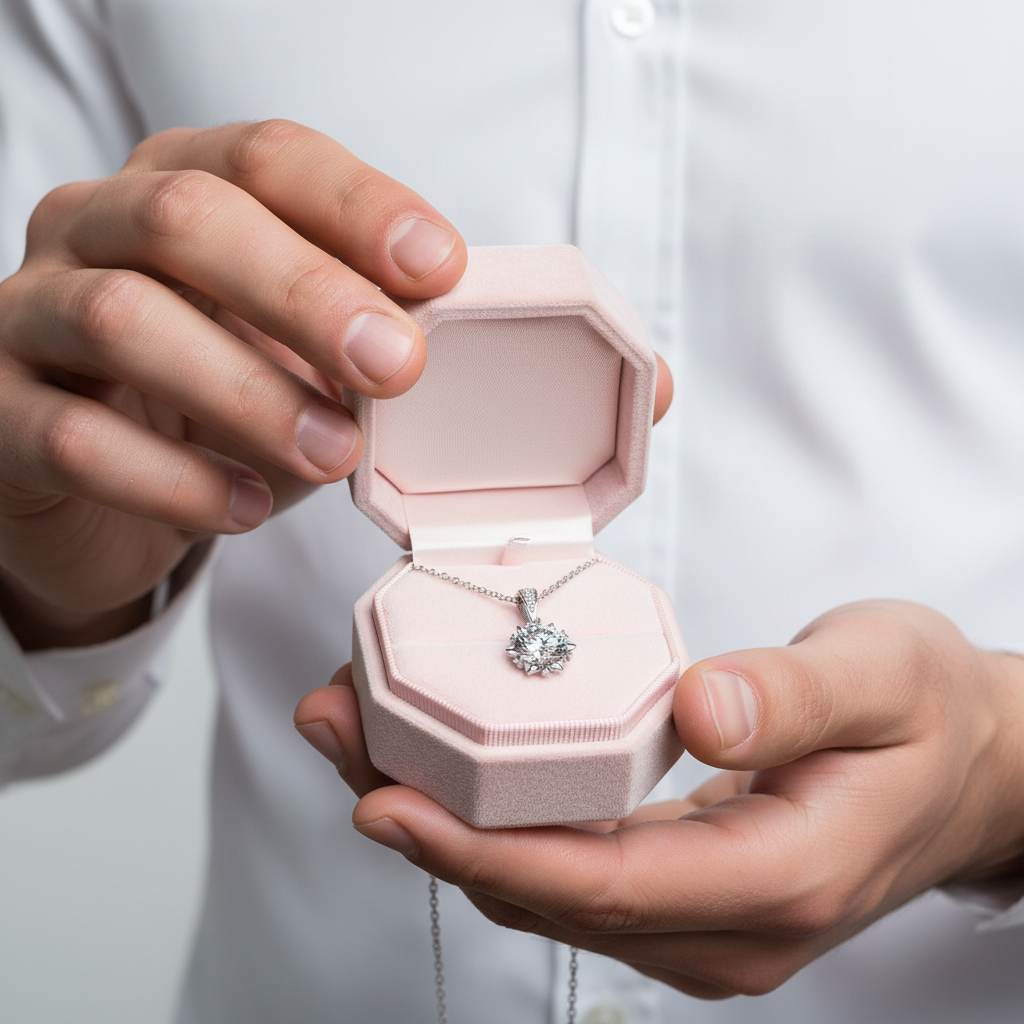 1.0 Ct Excellent Cut Diamond Option Snowflake Pendant Necklace-Black Diamonds New York