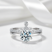 1.0 Ct Round Cut Diamond Option Engagement Ring Set-Black Diamonds New York