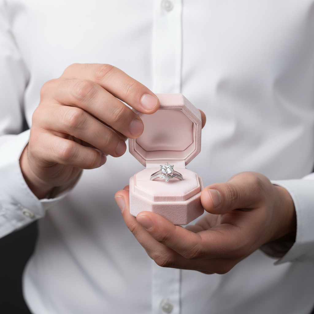 1.0 Ct Round Cut Diamond Option Engagement Ring Set-Black Diamonds New York
