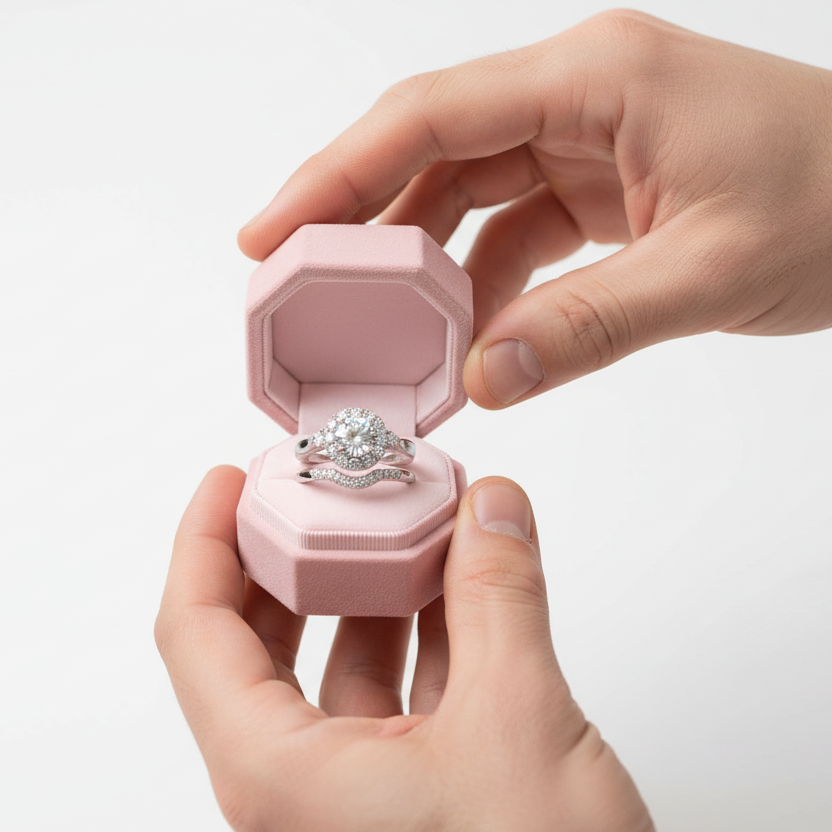 1.0 Ct Round Cut Diamond Option Halo Engagement Rings Set-Black Diamonds New York