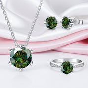 1.0 Ct Round Cut Diamond Jewelry Set-Black Diamonds New York