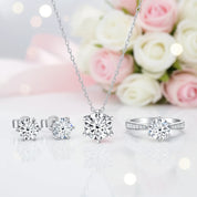 1.0 Ct Round Cut Diamond Jewelry Set-Black Diamonds New York