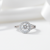 1.0 Ct Round Cut Diamond Option Split Shank Engagement Ring-Black Diamonds New York