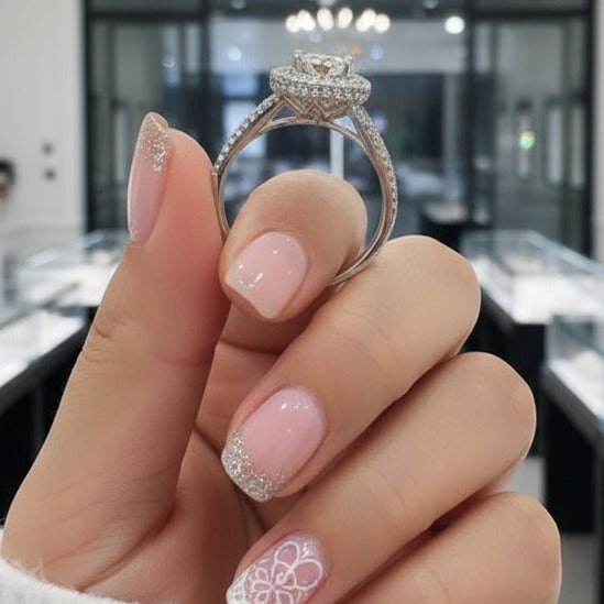 1.0 Ct Round Cut Diamond Split Shank Engagement Ring-Black Diamonds New York