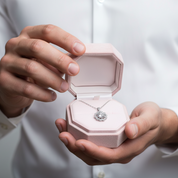 1.0 Ct Round Cut Diamond Flower Necklace-Black Diamonds New York