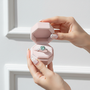 1.0 ct Round Halo Green Diamond Adjustable Engagement Ring-Black Diamonds New York