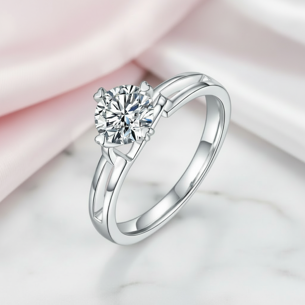 1.0 ct Round Diamond Option Engagement Ring-Black Diamonds New York