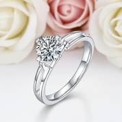 1.0 ct Round Diamond Engagement Ring-Black Diamonds New York