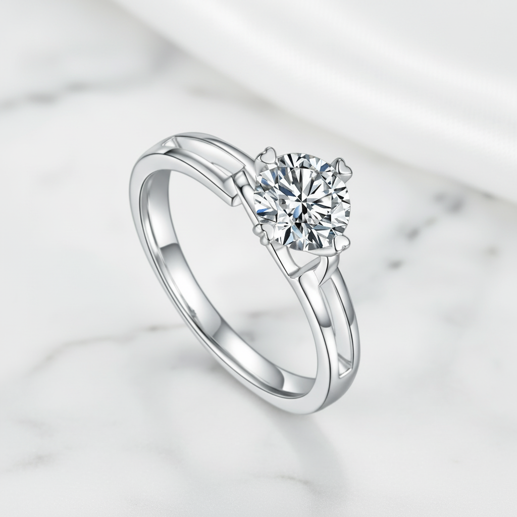 1.0 ct Round Diamond Option Engagement Ring-Black Diamonds New York