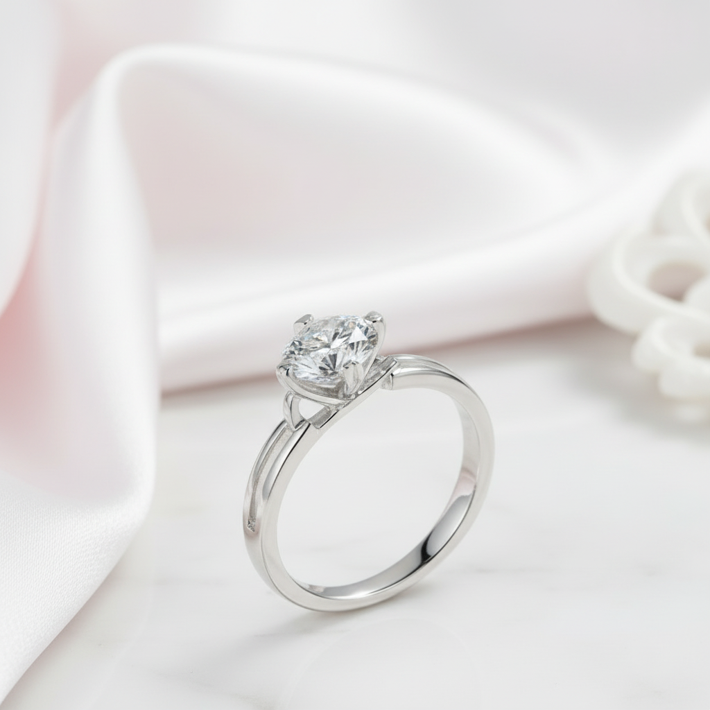 1.0 ct Round Diamond Option Engagement Ring-Black Diamonds New York