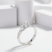 1.0 ct Round Diamond Engagement Ring-Black Diamonds New York