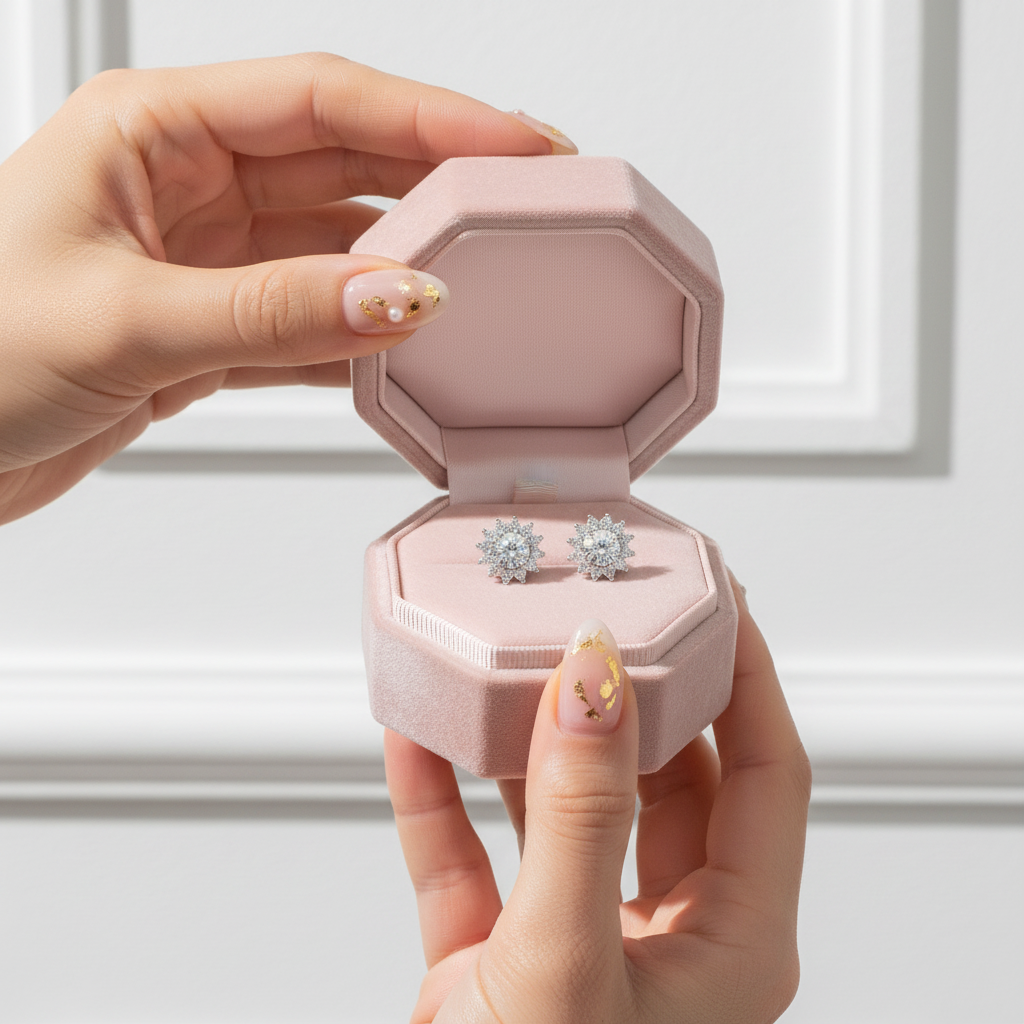 1.0 Ctw Diamond Sunflower Stud Earrings-Black Diamonds New York