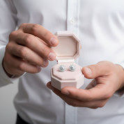 1.0 Ctw Diamond Sunflower Stud Earrings-Black Diamonds New York