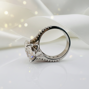 10.0 Ct Round Cut Diamond Engagement Ring-Black Diamonds New York