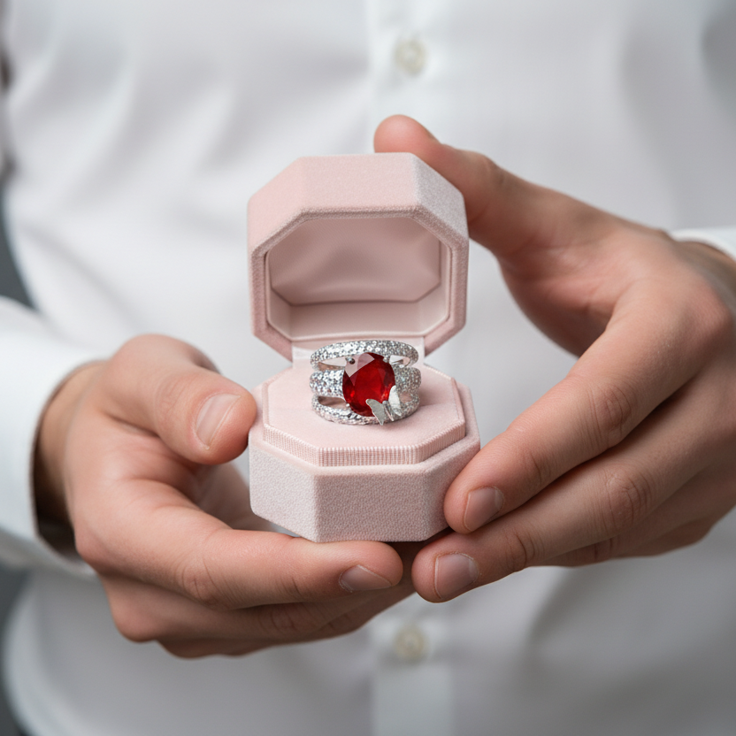 10*12mm Oval Gemstones Handmade Ring-Black Diamonds New York