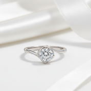 1.0Ct Round Solitaire Diamond Option Engagement Ring-Black Diamonds New York