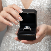 1.0Ct 6.5mm D Color Diamond Option Men's Ring-Black Diamonds New York