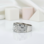 1.0Ct 6.5mm D Color Diamond Men's Ring-Black Diamonds New York