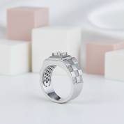 1.0Ct 6.5mm D Color Diamond Men's Ring-Black Diamonds New York