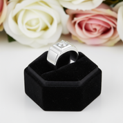 1.0Ct 6.5mm D Color Diamond Ring for Men-Black Diamonds New York