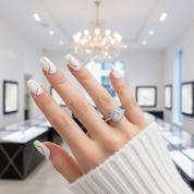 1.0Ct Halo Diamond Engagement Ring-Black Diamonds New York