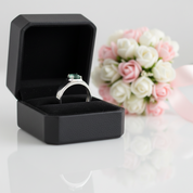 1.0Ct 6.5mm Green Color Diamond Option Adjustable Men's Ring-Black Diamonds New York