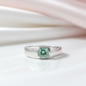 1.0Ct 6.5mm Green Color Diamond Option Adjustable Men's Ring-Black Diamonds New York