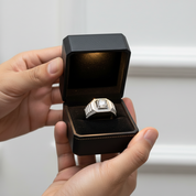 1.0Ct 6.5mm Diamond Option Men's Wedding Ring-Black Diamonds New York