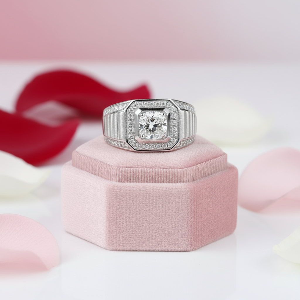 1.0Ct 6.5mm Diamond Men's Wedding Ring-Black Diamonds New York