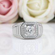 1.0Ct 6.5mm Diamond Men's Wedding Ring-Black Diamonds New York