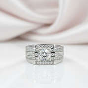 1.0ct 6.5mm Round Brilliant Men's Diamond Option Ring-Black Diamonds New York