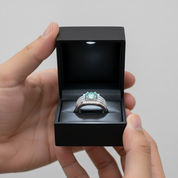1.0ct 6.5mm Round Brilliant Diamond Option Men's Ring-Black Diamonds New York