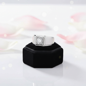 1.0ct 6.5mm Solitaire Diamond Men's Wedding Ring-Black Diamonds New York