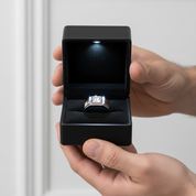 1.0ct 6.5mm Solitaire Diamond Option Men's Wedding Ring-Black Diamonds New York