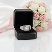 1.0ct 6.5mm Solitaire Diamond Option Men's Wedding Ring-Black Diamonds New York