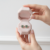 1.0 Ct 6mm Round Cut Moss Agate Claw Prongs Studs Earrings-Black Diamonds New York