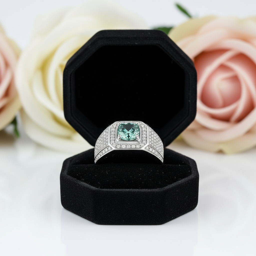 1.0ct Brilliant Round Men's Diamond Ring-Black Diamonds New York