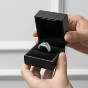 1.0ct Brilliant Round Men's Diamond Option Ring-Black Diamonds New York