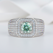 1.0ct Brilliant Round Men's Diamond Option Ring-Black Diamonds New York