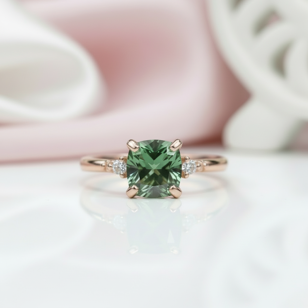 1.0ct Cushion Cut D Color Diamond Engagement Ring-Black Diamonds New York