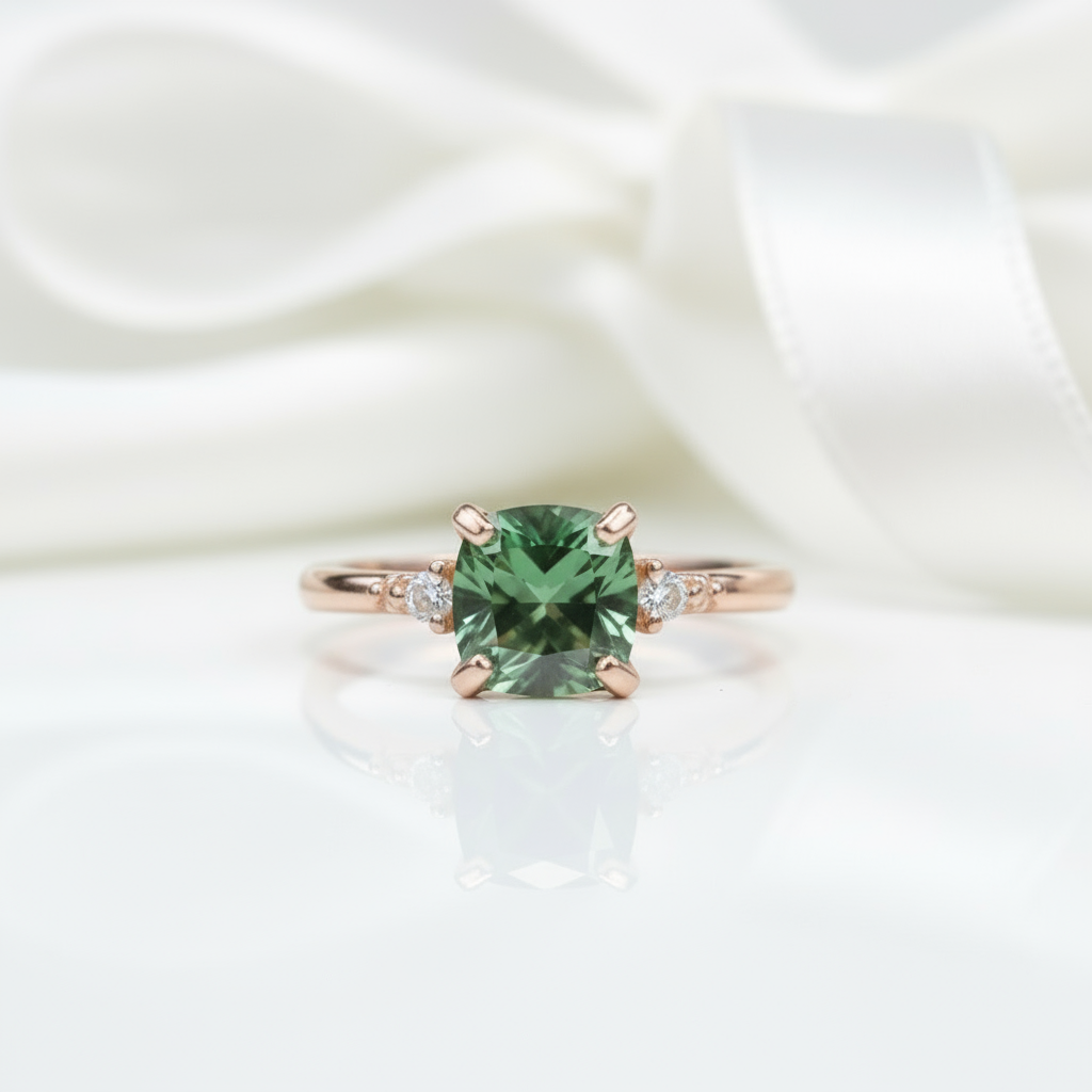 1.0ct Cushion Cut D Color Diamond Engagement Ring-Black Diamonds New York