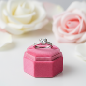 1.0Ct D Color 6.5mm Diamond Engagement Ring-Black Diamonds New York