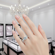 1.0Ct D Color 6.5mm Diamond Engagement Ring-Black Diamonds New York